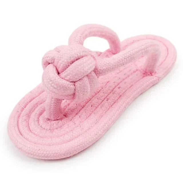 Durable Cotton Slipper Rope Dog Toy for Teeth Training and Interactive Play-My Little Pet