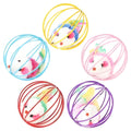 Colorful Wire Cage Cat Ball with Plush Mouse and Feathers-My Little Pet