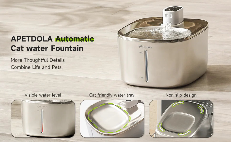 4L Wireless Cat Water Fountain with Auto Sensor-My Little Pet