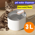 3L Smart Automatic Pet Water Fountain - Ultra-Silent USB Design with LED Light-My Little Pet