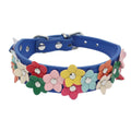 Floral Faux Leather Pet Collar for Dogs and Cats-My Little Pet