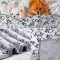 Adorable Pet Blanket in Soft Coral Fleece with Cute Cartoon Design-My Little Pet
