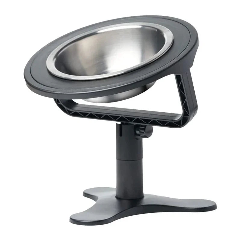 Adjustable Height Pet Feeder with Stainless Steel Bowls-My Little Pet