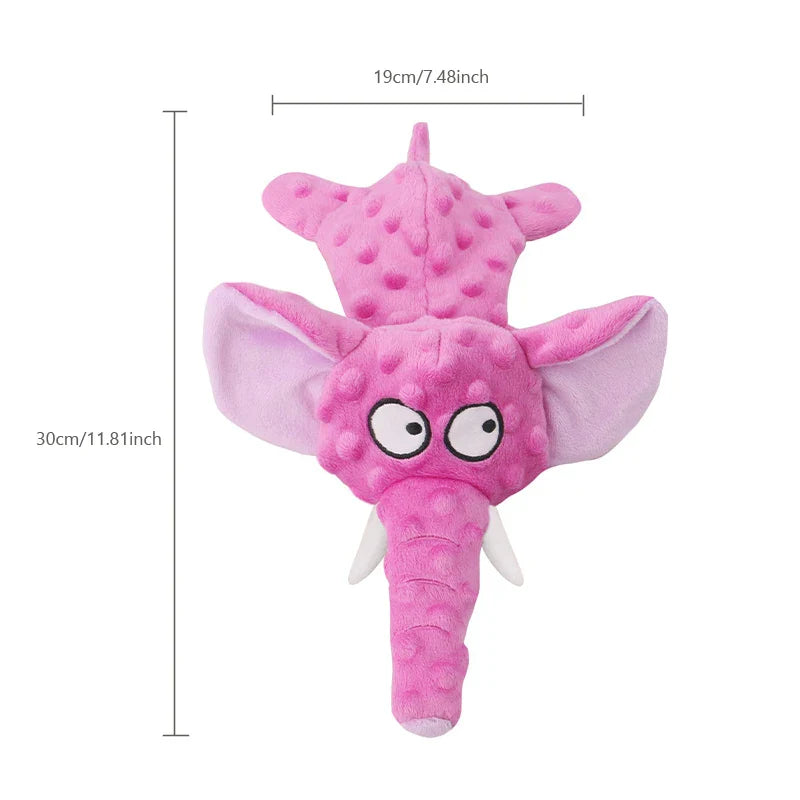 Durable Elephant Plush Dog Toy with Squeaker-My Little Pet