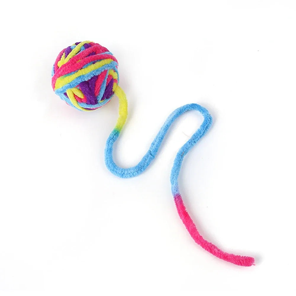 Colorful Wool Cat Toy Balls - Chewable and Self-Entertaining-My Little Pet