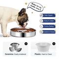Anti-Choking Slow Feeder Dog Bowl in Stainless Steel-My Little Pet