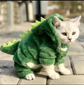 Dinosaur-Themed Fleece Costume for Cats and Small Dogs-My Little Pet