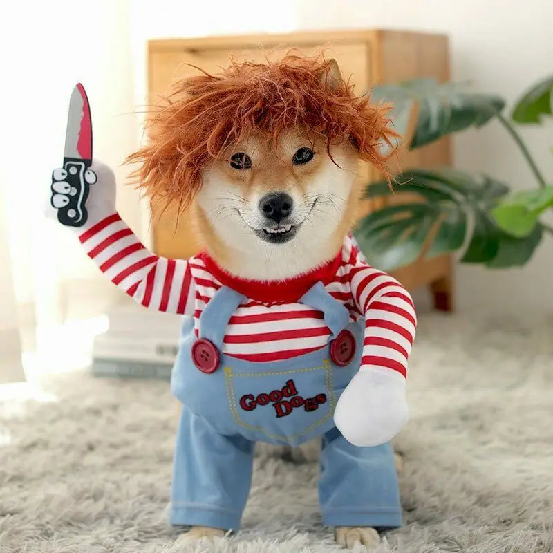 Chucky-Inspired Funny Pet Costume for Cats and Dogs-My Little Pet