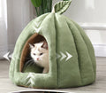 Cozy Pumpkin-Shaped Cat Bed - Enclosed Pet Nest-My Little Pet