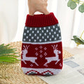Festive Pet Sweaters for Dogs and Cats - Maroon Elk Design-My Little Pet