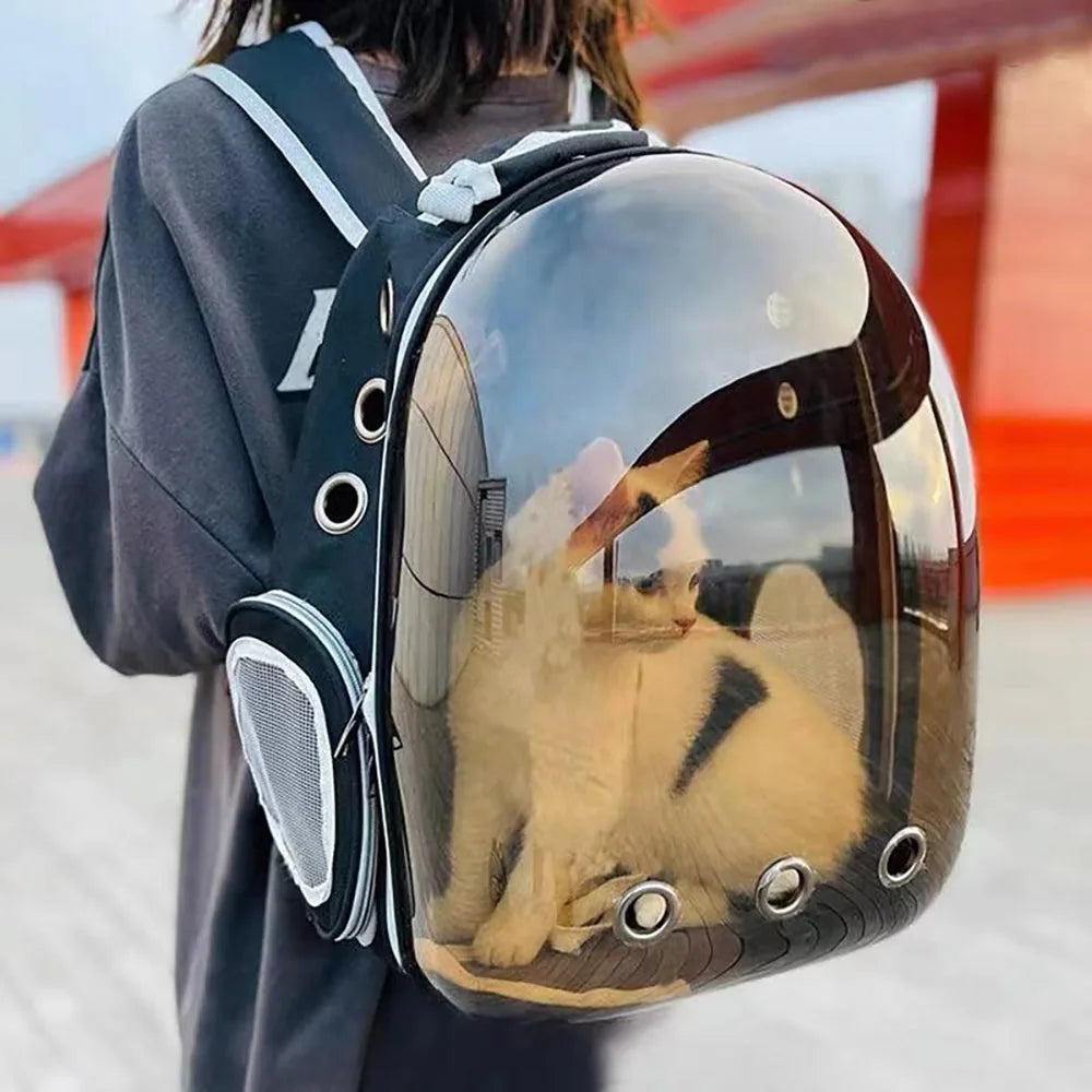 Transparent Bubble Cat Backpack - Portable Breathable Pet Travel Carrier-My Little Pet
