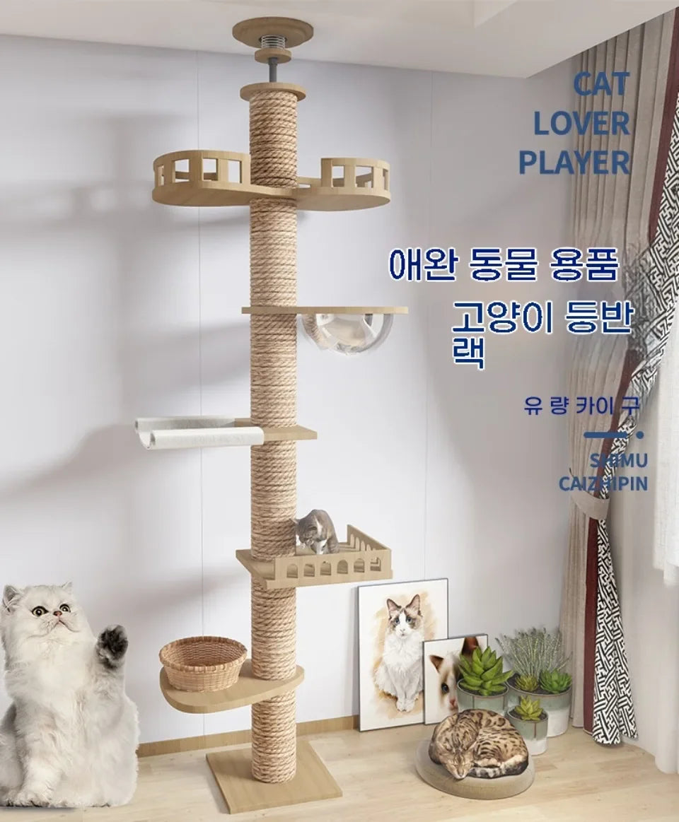 Floor-to-Ceiling Cat Tree Tower-My Little Pet