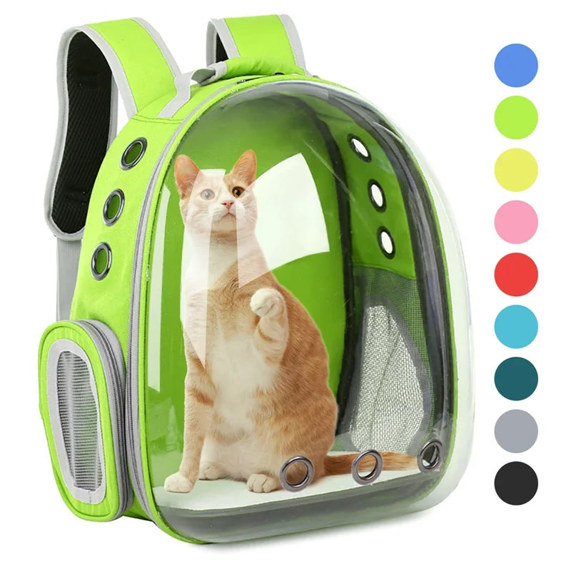 Transparent Bubble Cat Backpack - Portable Breathable Pet Travel Carrier-My Little Pet