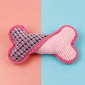 Durable Plush Dog Bone Toy with Squeaker-My Little Pet