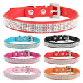 Elegant Rhinestone Leather Pet Collar-My Little Pet