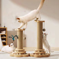 Deluxe Wooden Cat Scratching Post with Sisal and Interactive Toys-My Little Pet