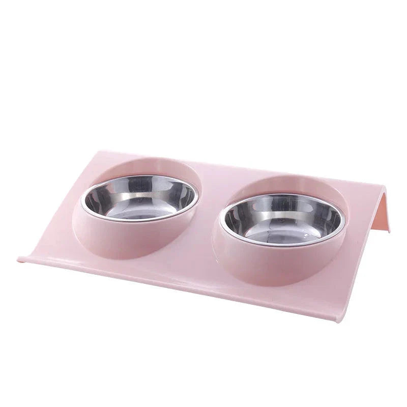 Eco-Friendly Stainless Steel Dual Pet Bowls for Small to Medium Dogs and Cats-My Little Pet