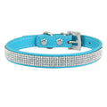 Elegant Rhinestone Leather Pet Collar-My Little Pet