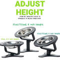 Adjustable Height Pet Feeder with Stainless Steel Bowls-My Little Pet