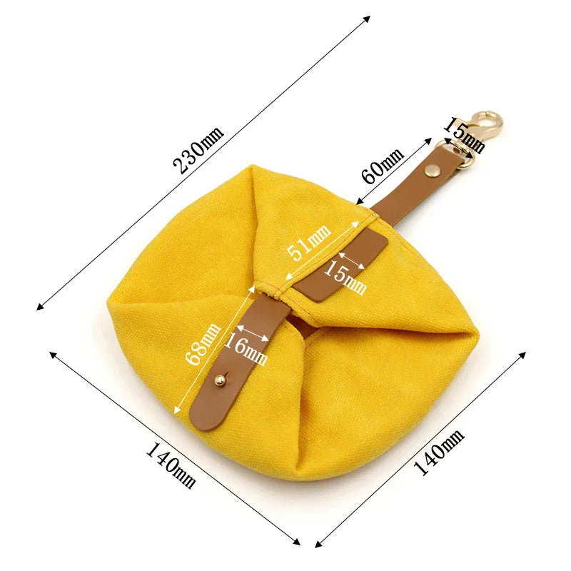 Foldable Canvas Dog Bowl for Travel - Large Capacity-My Little Pet