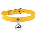 Customizable PU Leather Cat Collar with Bell and Engraving Options-My Little Pet