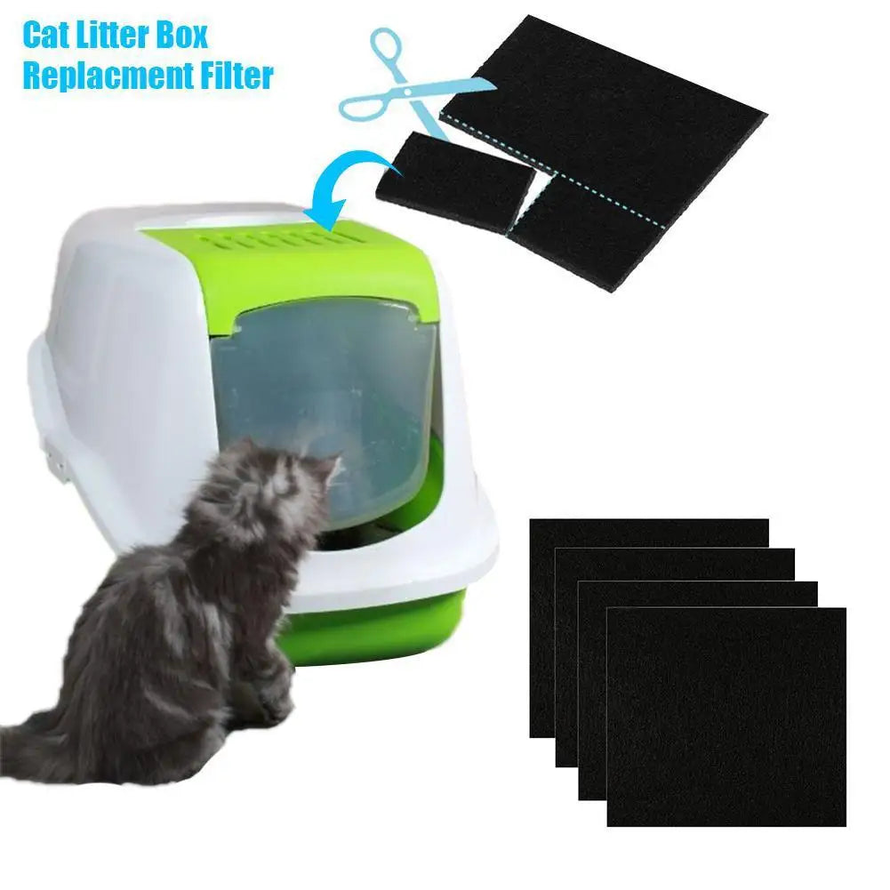 Activated Carbon Filters for Cat Litter Boxes – Odor Control Replacement Pads-My Little Pet