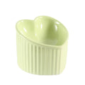 Heart-Shaped Tilted Ceramic Elevated Cat Bowl – Anti-Slip Handmade Pet Feeder-My Little Pet