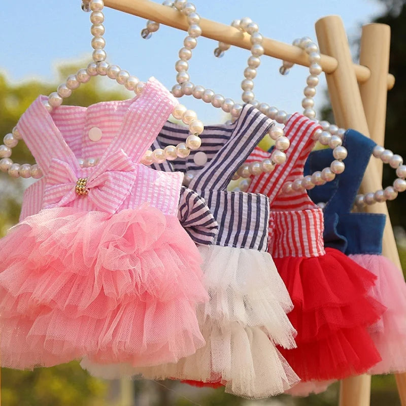Charming Tulle Suspender Skirt for Dogs-My Little Pet