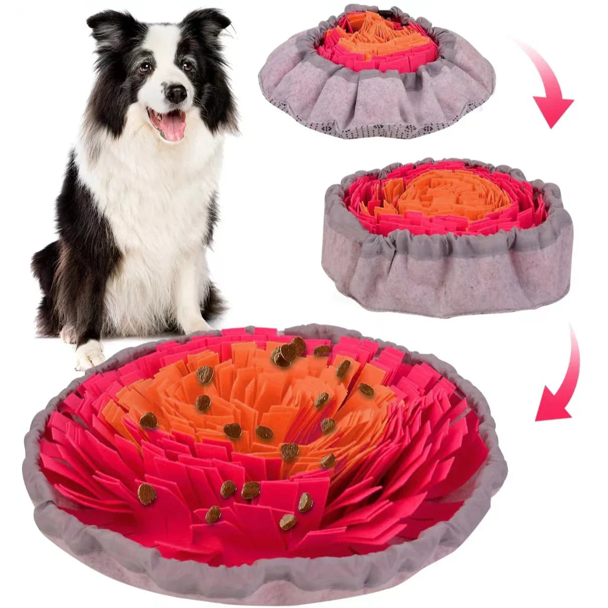 Foldable Felt Snuffle Mat for Dogs - Interactive Slow Feeding Training Toy-My Little Pet