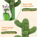 Cactus Cat Scratching Post with 3 Poles and Interactive Dangling Ball-My Little Pet