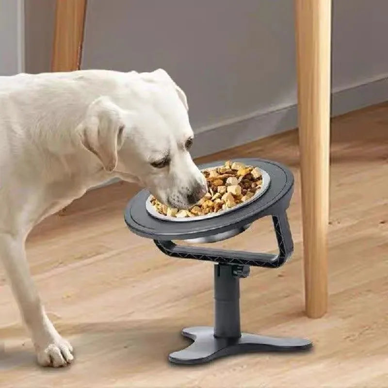 Adjustable Height Pet Feeder with Stainless Steel Bowls-My Little Pet