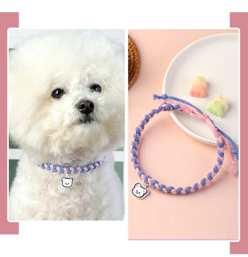Adjustable Cat Collar with Cute Bear Pendant-My Little Pet