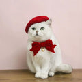 Elegant Velvet Cat Collar with Bowknot and Bell-My Little Pet