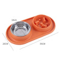 Anti-Choking Pet Feeding Bowl with Dual Stainless Steel & Silicone Design-My Little Pet