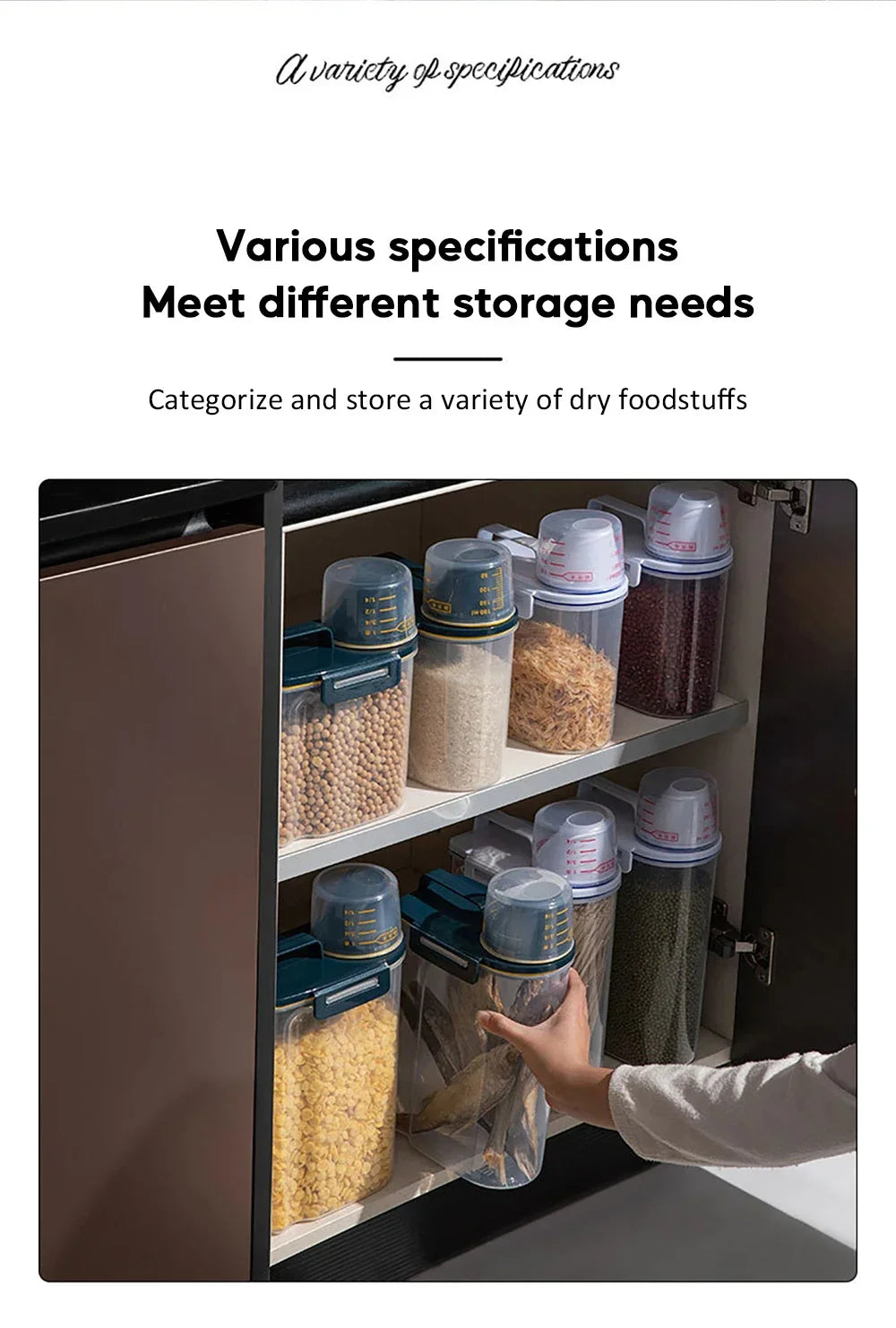 Pet Food Storage Container with Measuring Cup, 2kg Capacity-My Little Pet