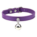 Customizable PU Leather Cat Collar with Bell and Engraving Options-My Little Pet