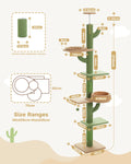 Floor-to-Ceiling Cat Tree - 228-274cm Tall Cat Climbing Tower-My Little Pet
