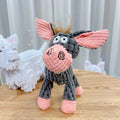 Durable Donkey-Shaped Dog Toy with Squeaker for Dental Health and Interactive Play-My Little Pet