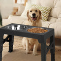 Adjustable Elevated Dog Feeder with Double Stainless Steel Bowls - My Little Pet