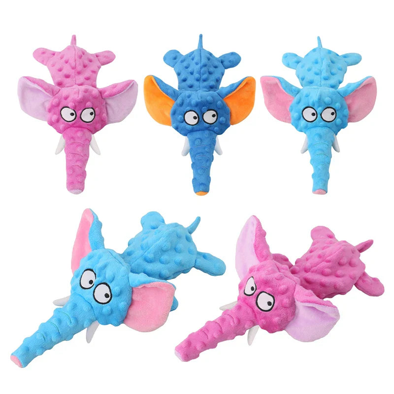 Durable Elephant Plush Dog Toy with Squeaker-My Little Pet