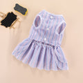 Chic Striped Butterfly Summer Dress for Pets-My Little Pet