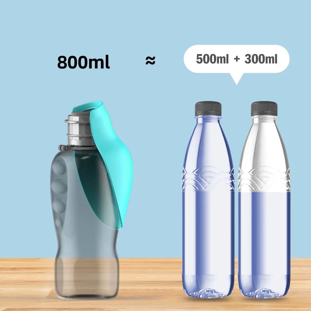 800ml Portable Water Bottle for Large Dogs - Ideal for Outdoor Activities-My Little Pet