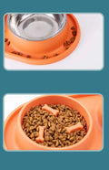 Anti-Choking Pet Feeding Bowl with Dual Stainless Steel & Silicone Design-My Little Pet