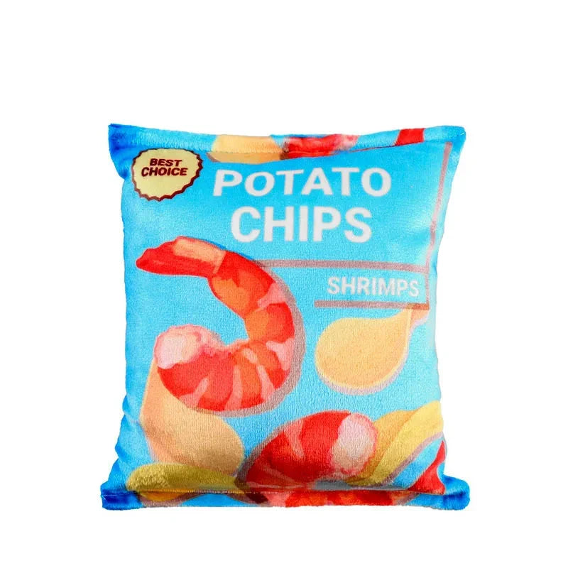 Crunchy Crisps Plush Dog Toys with Squeaker for Small to Medium Pets-My Little Pet