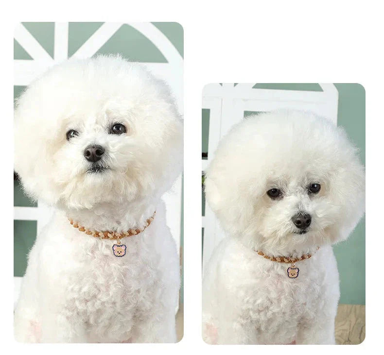 Adjustable Cat Collar with Cute Bear Pendant-My Little Pet