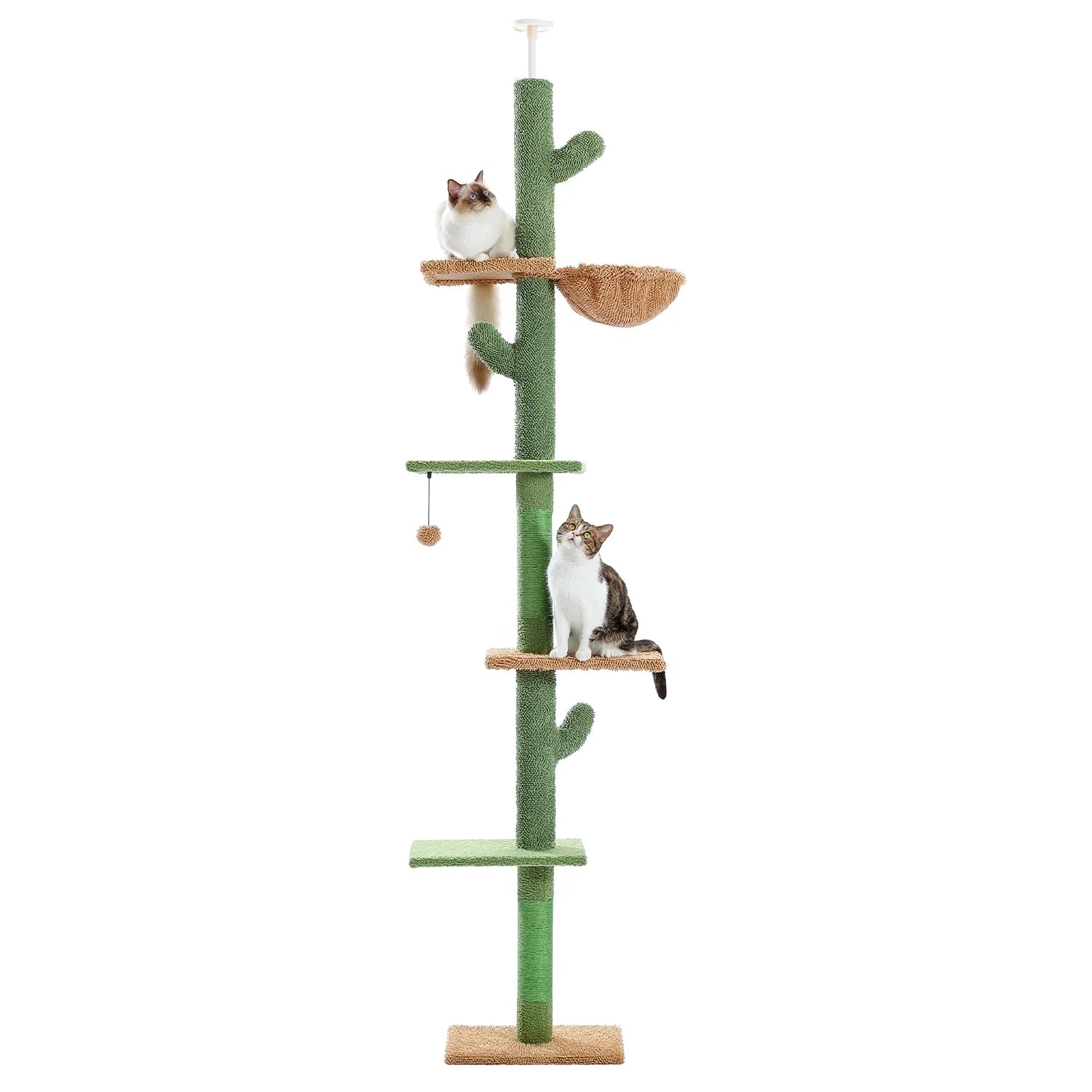 Floor-to-Ceiling Cat Tree - 228-274cm Tall Cat Climbing Tower-My Little Pet