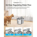 2.2L Upgraded Stainless Steel Cat Water Fountain with Multi-Filter System-My Little Pet