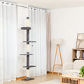 Floor-to-Ceiling Cat Tree - 228-274cm Tall Cat Climbing Tower-My Little Pet