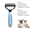 Dual-Sided Pet Grooming Brush for Dogs and Cats - Stainless Steel Undercoat Rake for Dematting and Detangling-My Little Pet