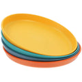 4-Piece Shallow Cat Food Bowls - Wide Pet Feeding Plates-My Little Pet